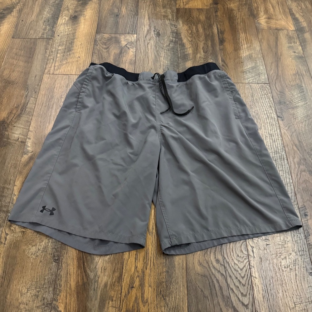Under Armour Mens 2XLT Gray Athletic Gym Training Shorts HeatGear Big & Tall Gym